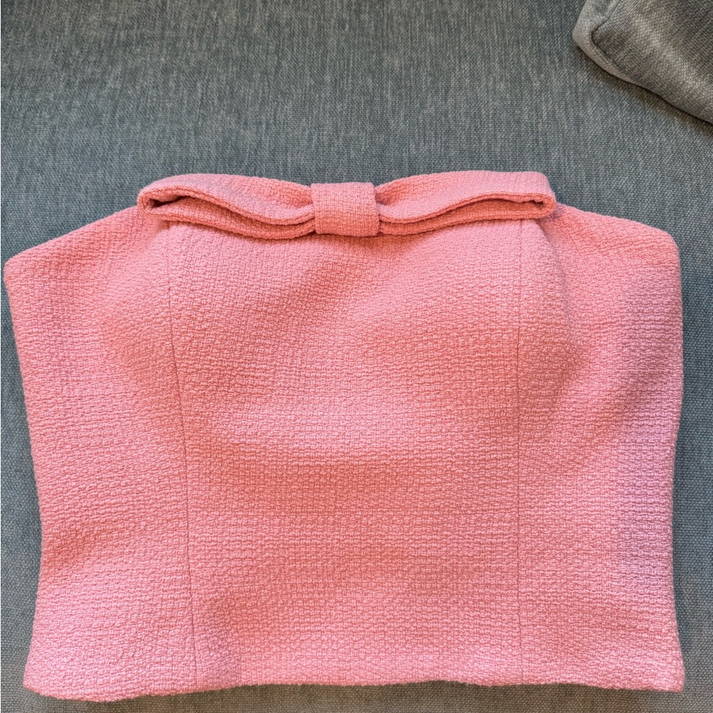Anthropologie - Hutch - Pink Strapless Top with Bow Detail, brand new with tags